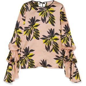 Roksanda silk pink print floral blouse as seen on Trinny Woodall